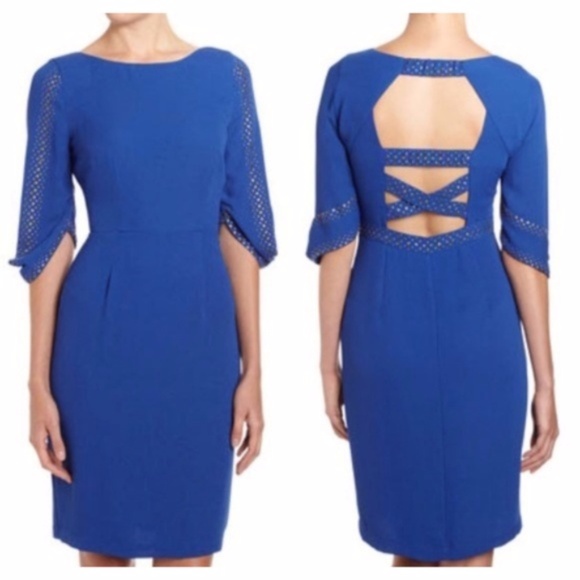 BCBGmaxazria RoyalBlue Lexy Studded Backless Dress - Picture 2 of 8